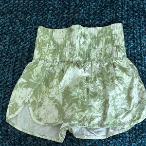Green Floral Free People Movement  Shorts